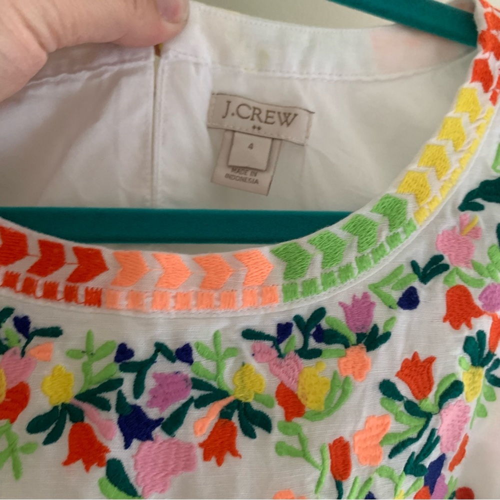 J.Crew embroidered dress sz 4 - Picture 8 of 8